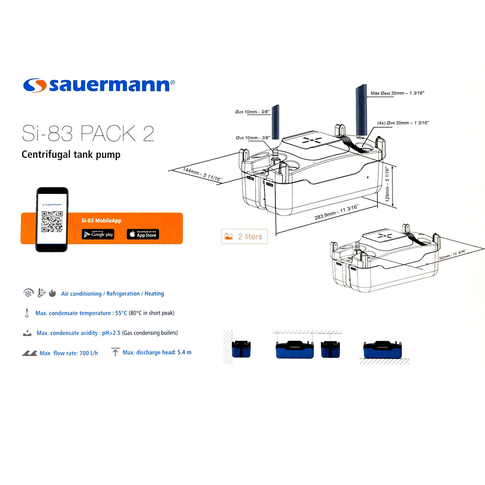 Si Pack Kondensatpumpe Sauermann